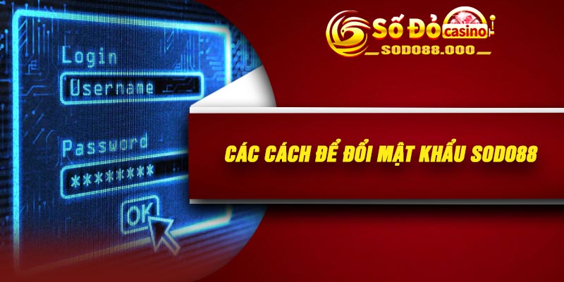 Các cách để đổi mật khẩu Sodo88