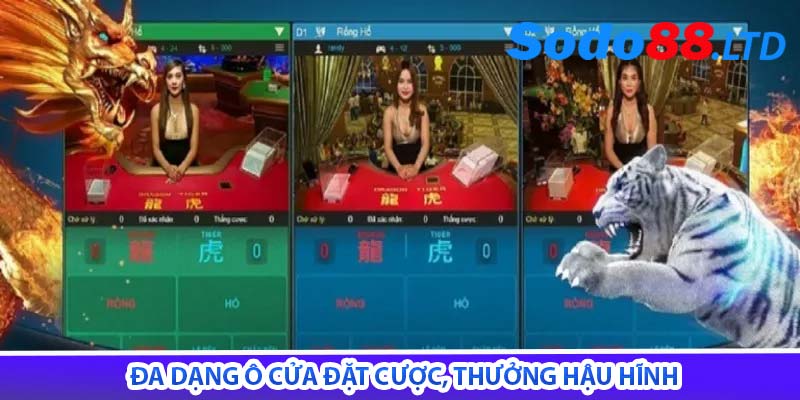 đa dạng ô cửa đặt cược, thưởng hậu hĩnh